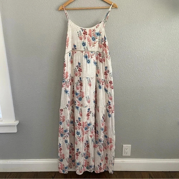 Suzanne Betro Spaghetti Strap Floral tiered dress size Small NWT - Picture 1 of 8
